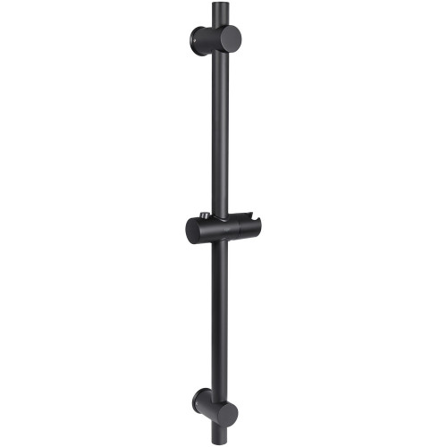 Душова стійка з тримачем універсальна Qtap Lepit 665 мм округла QTLEP82103OB Black Matt