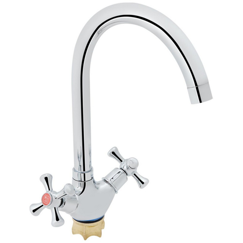 Змішувач для кухні Lidz Lamb 278F двохвентильний LDLAM278FCRM35071 Chrome