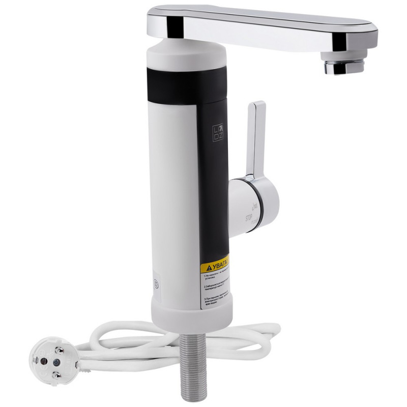 Проточний кран для кухні Lidz Warm 061 LDWAR061WCR35431 White / Chrome