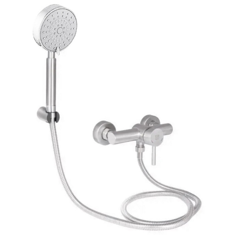 Смеситель для душа Lidz Aria 010 (с душевым гарнитуром) (k35) LDARI010NKS43361 Nickel