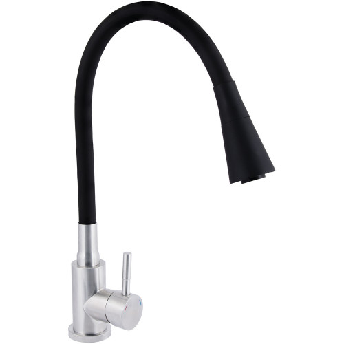 Змішувач для кухні Lidz Aria 015F31 з гнучким виливом (k35) LDARI015F31BNK31872 Black / Nickel Змішувач для кухні Lidz Aria 015F31 з гнучким виливом (k35) LDARI015F31BNK31872 Black / Nickel