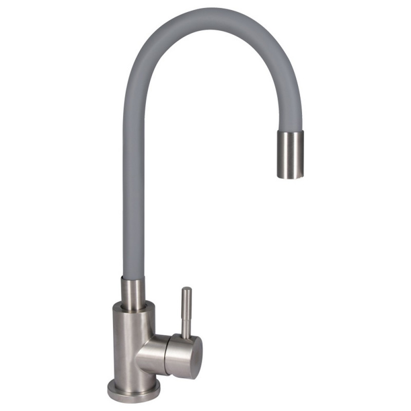 Смеситель для кухни Lidz Aria 015F3 с гибким изливом (k35) LDARI015F3GRE43363 Grey