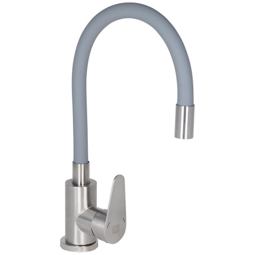 Смеситель для кухни Lidz Vida 015F3 с гибким изливом (k35) LDVID015F3GRE43356 Grey