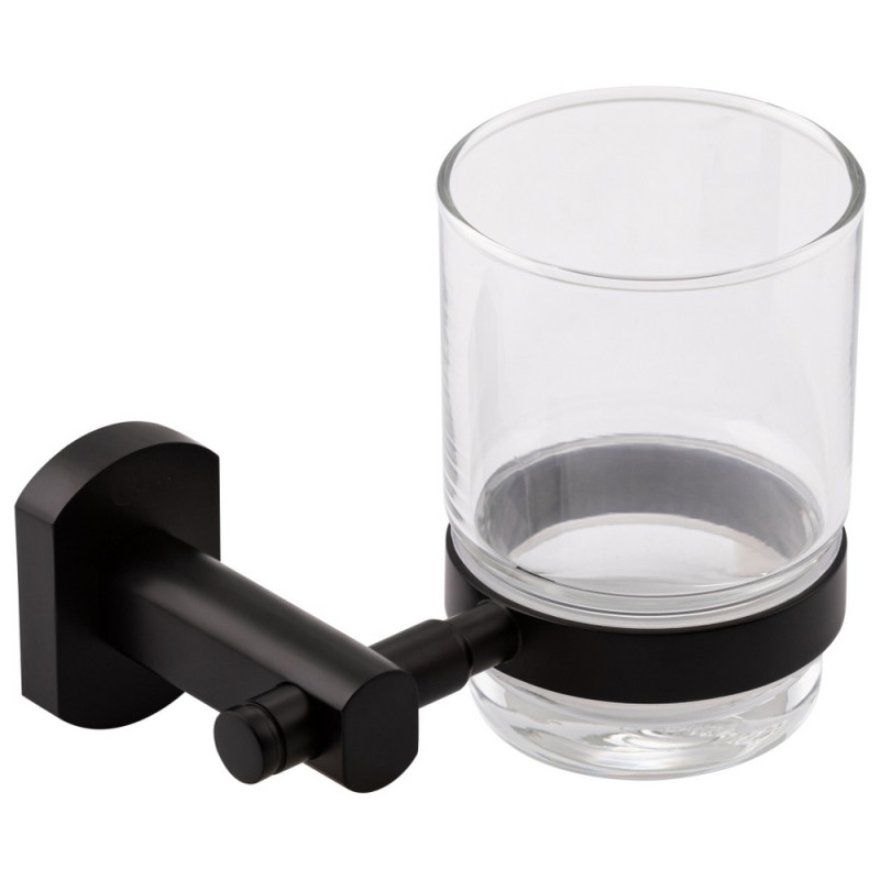 Стакан с держателем Qtap Liberty настенный QTLIBBLM1158 Black