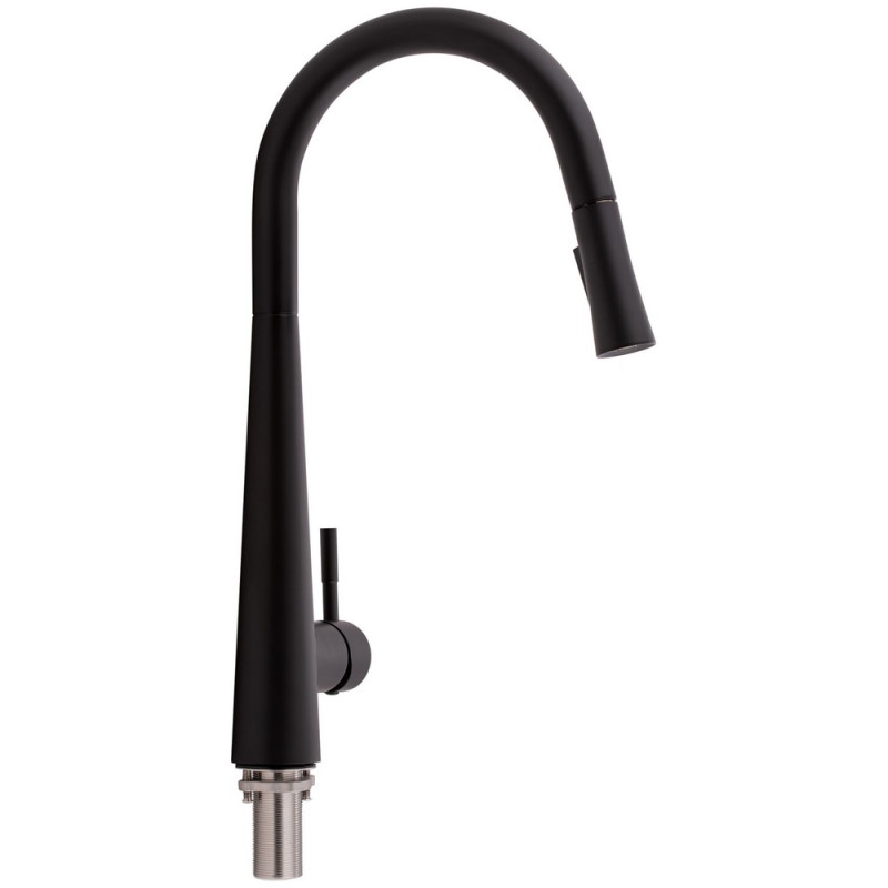 Смеситель для кухни Qtap Evicka с выдвижным изливом QTEVI9135103UB Black Matt