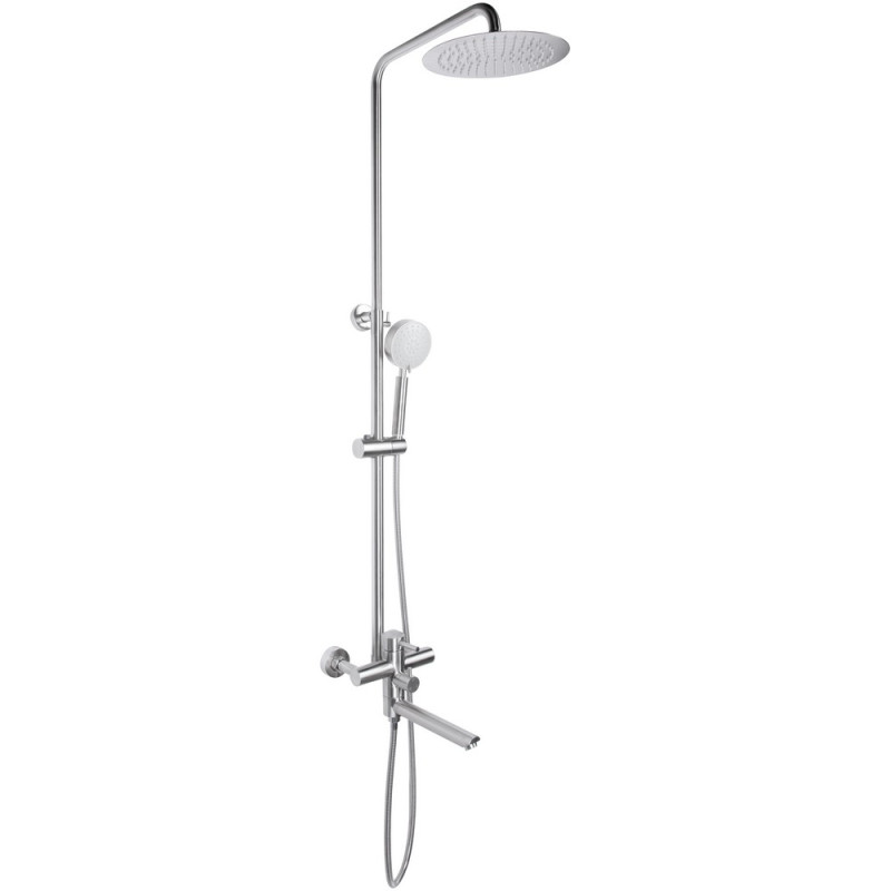 Душевая система универсальная Lidz Aria 1033 на три потребителя (с изливом) (k35) LDARI1033NKS46109 Nickel