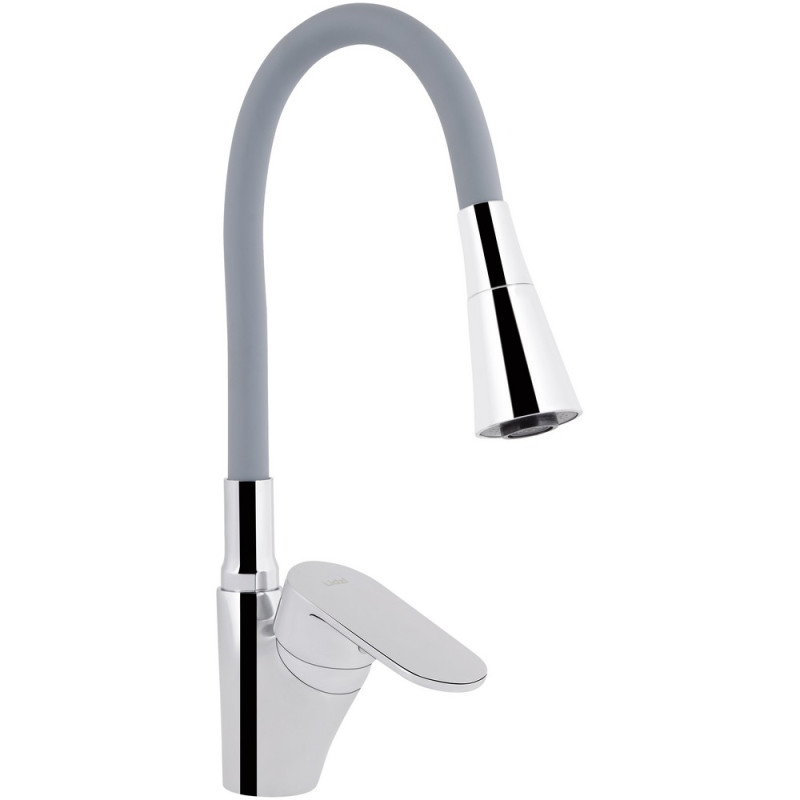 Змішувач для кухні Lidz Tani 007F3 з гнучким виливом (k40) LDTAN007F3GCR31869 Grey / Chrome