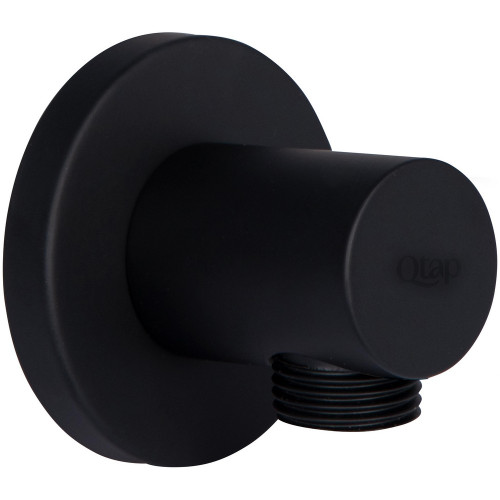 Підключення для шланга Qtap Spojeni округле QTCRBB030 Black Matt