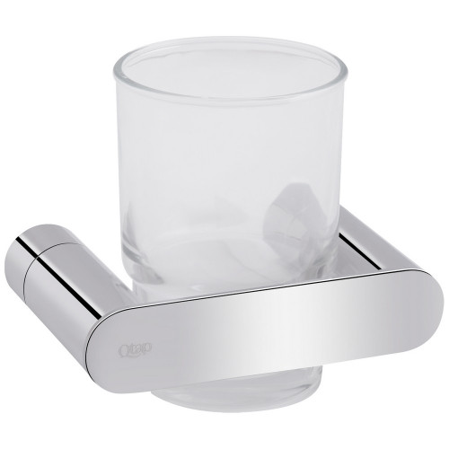 Склянка з тримачем Qtap Scorpio настінна QTSTK6102103C Chrome (Sklenka)