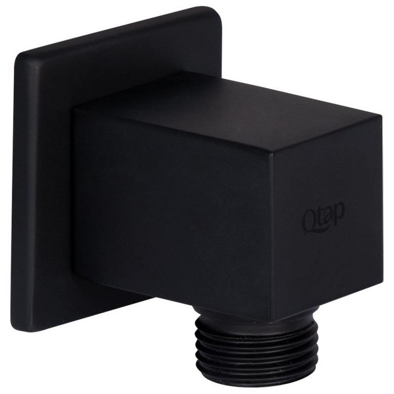 Подключение для шланга Qtap Spojeni прямоугольное QT809810842857NB Black Matt