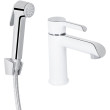 Смеситель для раковины Qtap Grand (с гигиеническим душем) QTGRA272CRW45671 Chrome/White