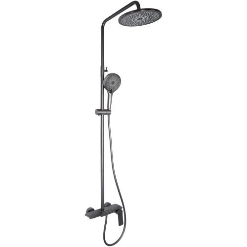Душова система універсальна Qtap Slavonice на три споживача (з виливом) QTSLA111GMB45905 Gunmetal Black PVD Душова система універсальна Qtap Slavonice на три споживача (з виливом) QTSLA111GMB45905 Gunmetal Black PVD