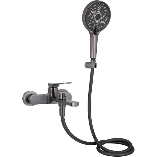Змішувач для ванни Qtap Slavonice (з душовим гарнітуром) QTSLV259GMB48035 Gunmetal Black PVD Змішувач для ванни Qtap Slavonice (з душовим гарнітуром) QTSLV259GMB48035 Gunmetal Black PVD