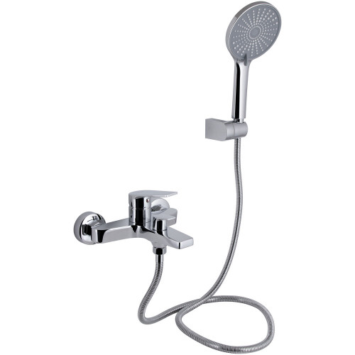 Змішувач для ванни Qtap Stenava New (з душовим гарнітуром) QTSTE259CRM45537 Chrome