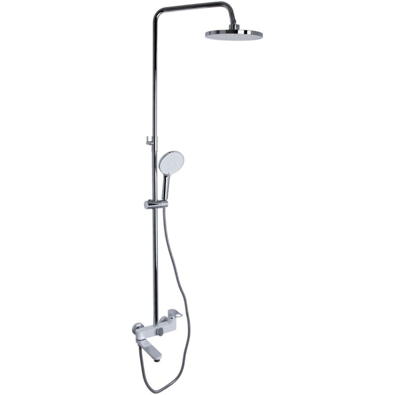 Душова система універсальна Qtap Jay на три споживача (з виливом) QTJAY111CRW45555 Chrome/White