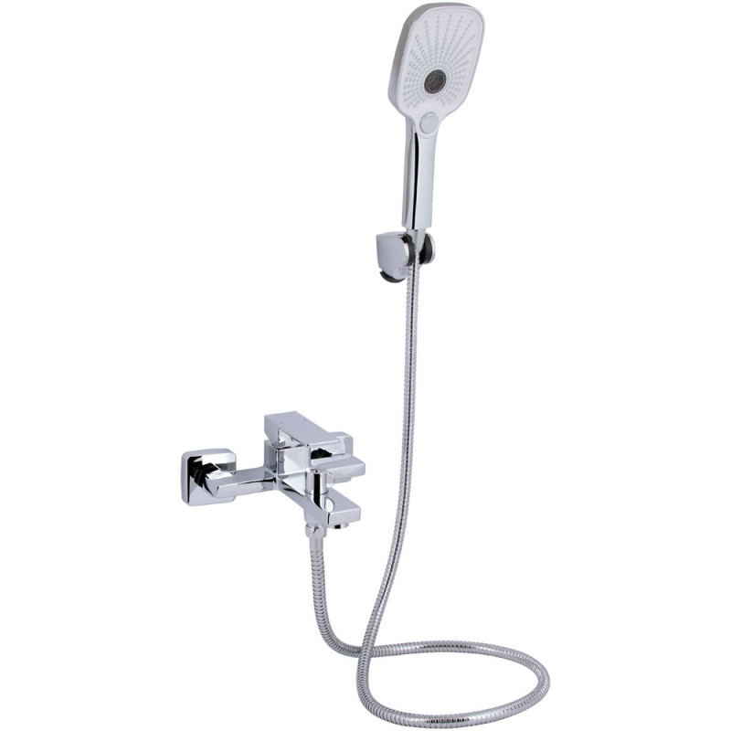 Змішувач для ванни Qtap Gemini (з душовим гарнітуром) QTGEM259CRM45681 Chrome