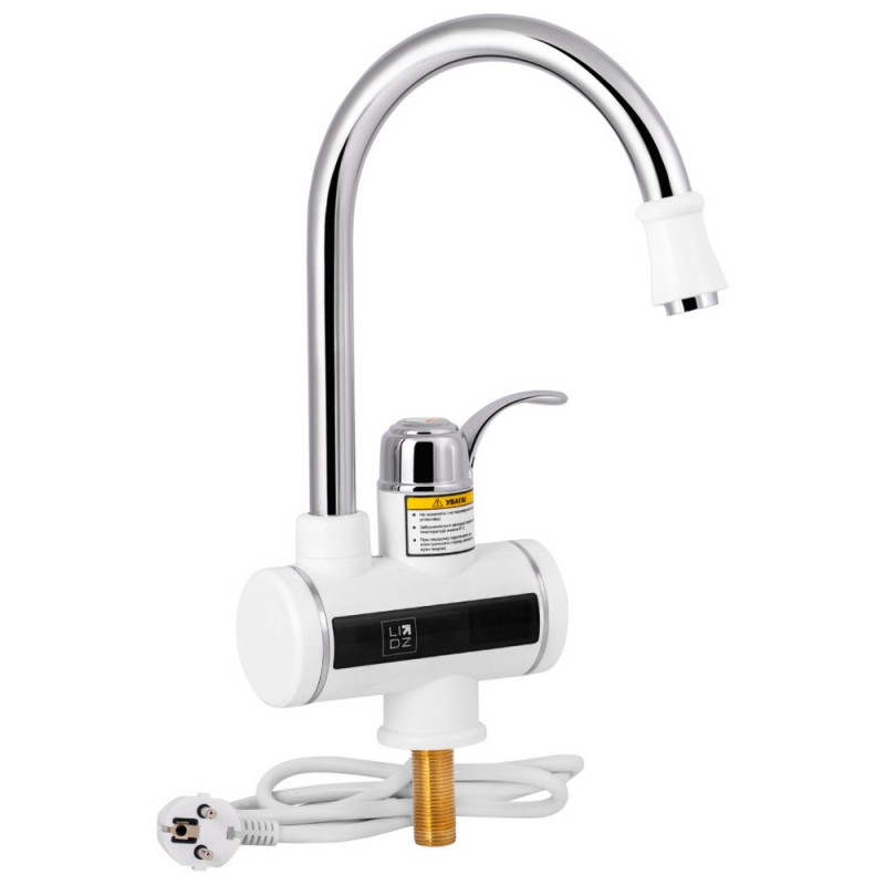 Проточний кран для кухні Lidz Warm 058 LDWAR058WCR24985 White / Chrome
