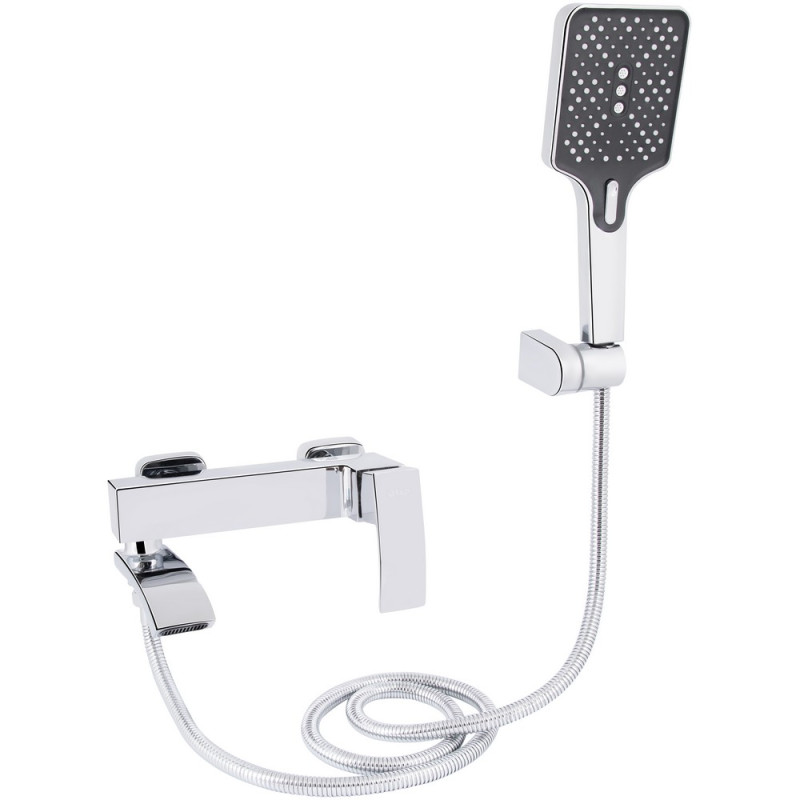 Змішувач для ванни Qtap Swan Cascada з поворотним виливом (з душовим гарнітуром) QTSWA260CRM45565 Chrome