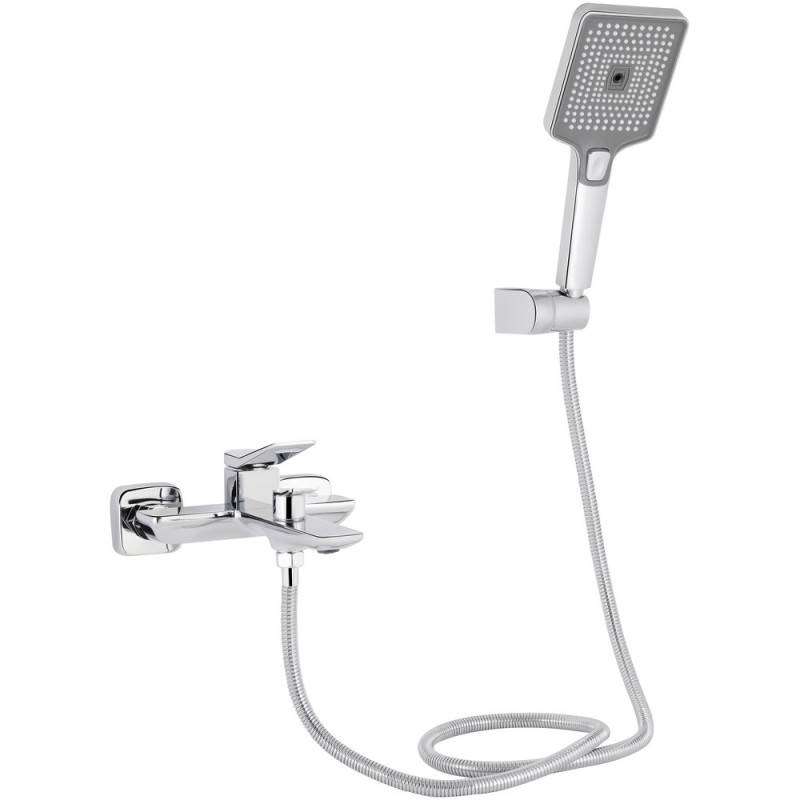Смеситель для ванны Qtap Presto (c душевым гарнитуром) QTPRE259CRM45574 Chrome