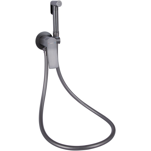 Набор для гигиенического душа Qtap Slavonice округлый QTSLA262GMB45916 Gunmetal Black PVD