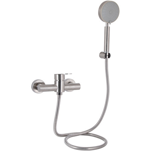Змішувач для душу Lidz Luna 010 (з душовим гарнітуром) (k35) LDLUN010NKS46095 Nickel