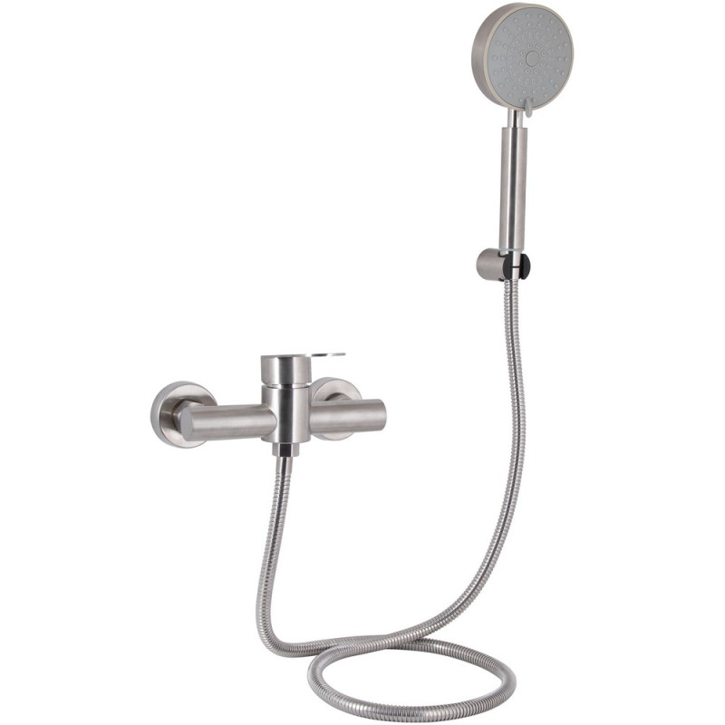 Смеситель для душа Lidz Luna 010 (с душевым гарнитуром) (k35) LDLUN010NKS46095 Nickel