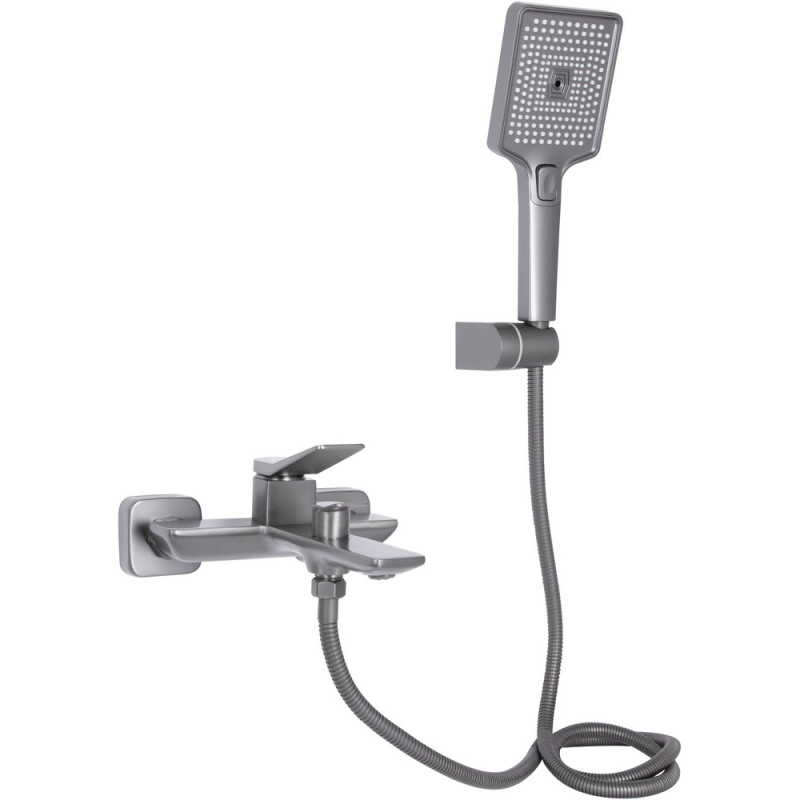 Смеситель для ванны Qtap Presto (c душевым гарнитуром) QTPRE259GRP45584 Graphite