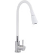 Змішувач для кухні Lidz Aria 015F31 з гнучким виливом (k35) LDARI015F31WNK36981 White / Nickel