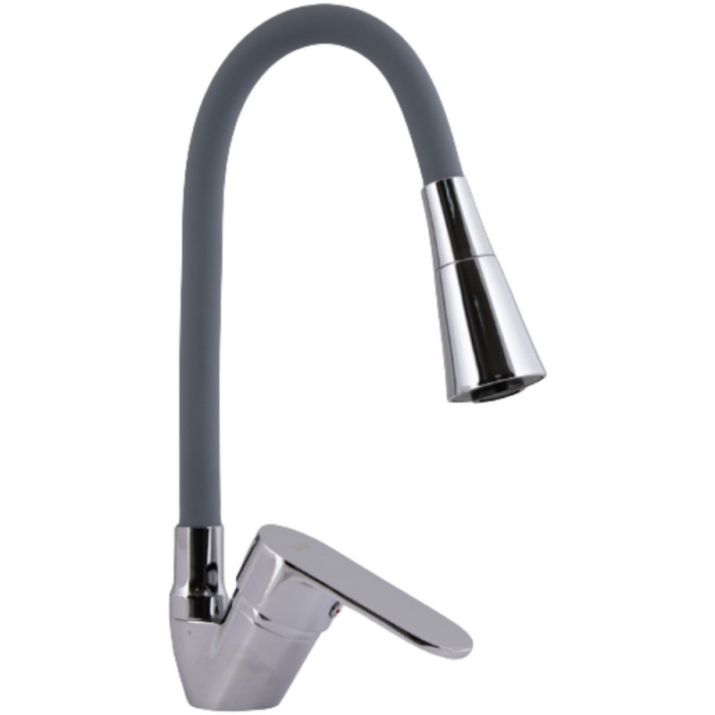 Змішувач для кухні Lidz Tani 008F3 з гнучким виливом (k40) LDTAN008F3GCR39507 Grey / Chrome