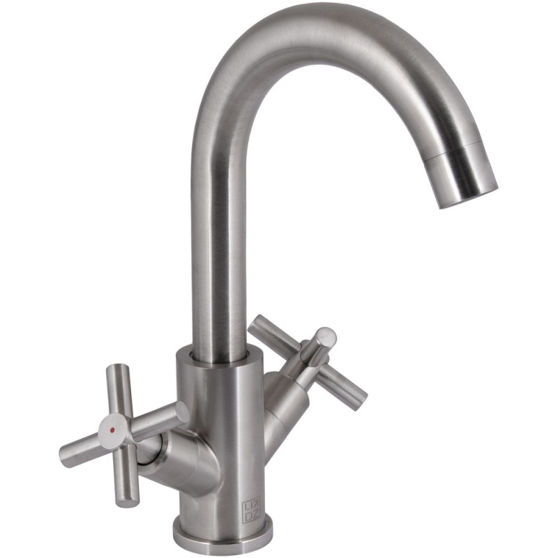Змішувач для кухні Lidz Wind 161F двохвентильний LDWIN161FNKS46098 Nickel