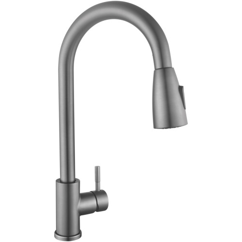Смеситель для кухни Lidz Aria 015FL (k35) с выдвижным изливом LDARI015FLGRP49560 Graphite