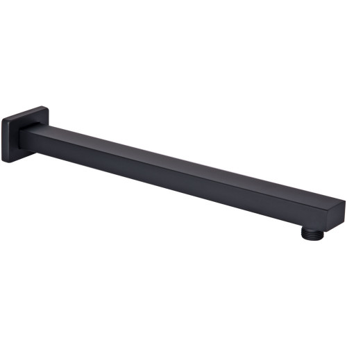Кронштейн для верхнього душу Qtap Trubice 400 мм прямокутний QTTRU120BLM45929 Black Matt