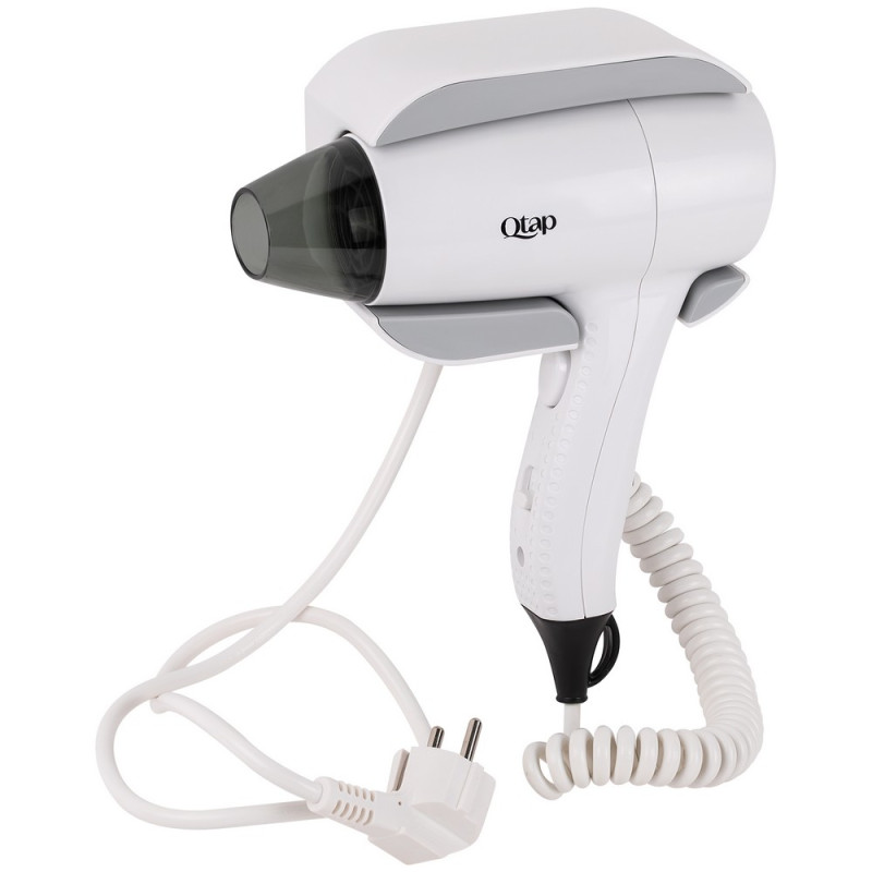 Фен с держателем Qtap Pohodli 1200 Вт QTF1200ROP White (Pobut)
