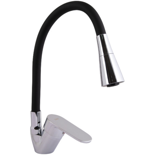 Змішувач для кухні Lidz Tani 008F3 з гнучким виливом (k40) LDTAN008F3BCR39484 Black / Chrome