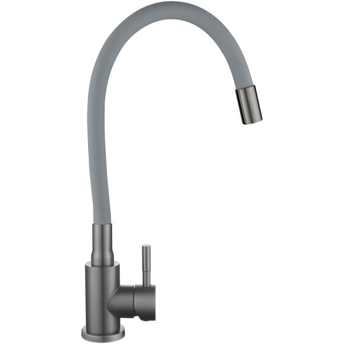 Змішувач для кухні Lidz Aria 015F3 (k35) з гнучким виливом LDARI015F3GGRP49565 Graphite/Grey Змішувач для кухні Lidz Aria 015F3 (k35) з гнучким виливом LDARI015F3GGRP49565 Graphite/Grey