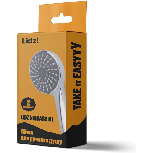 Лейка для ручного душа Lidz Niagara 01 98 мм округлая LDNIA01CRM22034 Chrome