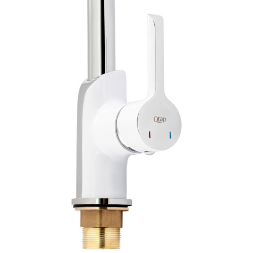 Смеситель для кухни Qtap Grand QTGRAWCR007F Chrome/White