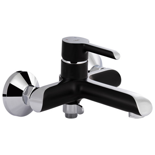 Смеситель для ванны Qtap Grand (c душевым гарнитуром) QTGRABCR006 Chrome/Black