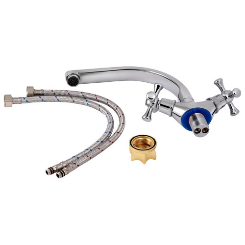 Змішувач для кухні Lidz Lamb 276F двохвентильний LDLAM276FCRM22019 Chrome