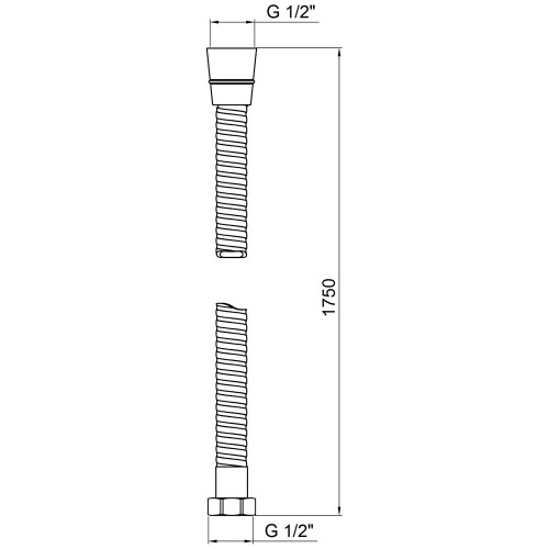 Шланг Lidz Niagara 01 1,75 м LDNIA01CRM22148 Chrome