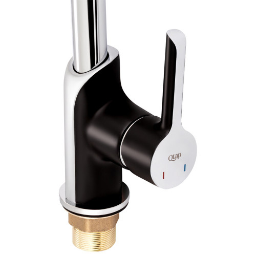 Змішувач для кухні Qtap Grand QTGRABCR007F Chrome/Black