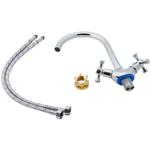 Змішувач для кухні Lidz Lamb 278F двохвентильний LDLAM278FCRM35071 Chrome