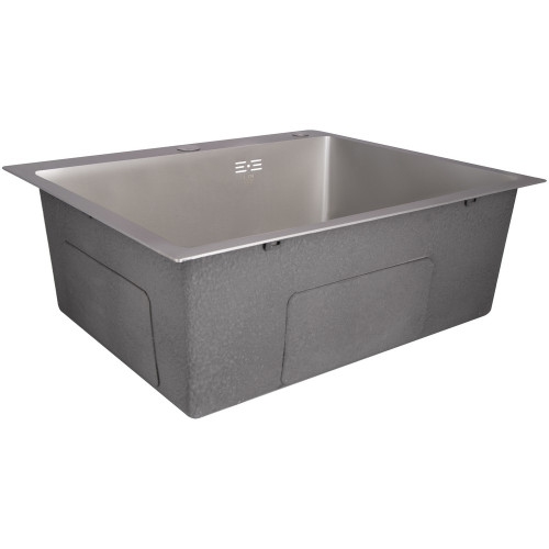 Мийка для кухні інтегрована Lidz Handmade H6050G (LDH6050GPVD43622) Brushed Grey PVD 3,0/1,0 мм