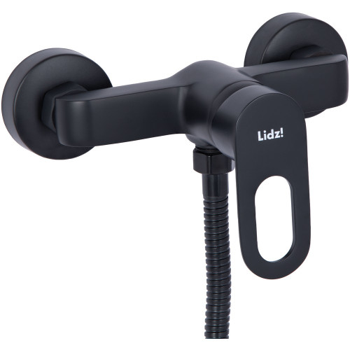 Набір 2в1 змішувач для душу lidz latwa 010 black + змішувач для раковини lidz latwa 001 black