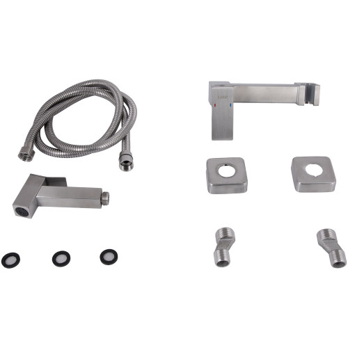 Набор для гигиенического душа Lidz Kubis 110 Nickel LDKUB110NKS46103 прямоугольный