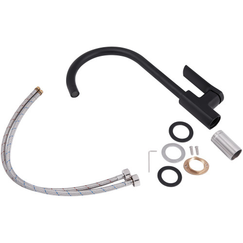 Смеситель для кухни Qtap Slavonice QTSLA9042103UB Black Matt