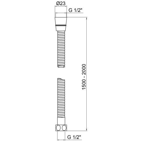 Шланг Lidz Niagara 12 1,5 м LDNIA12CRM35460 Chrome