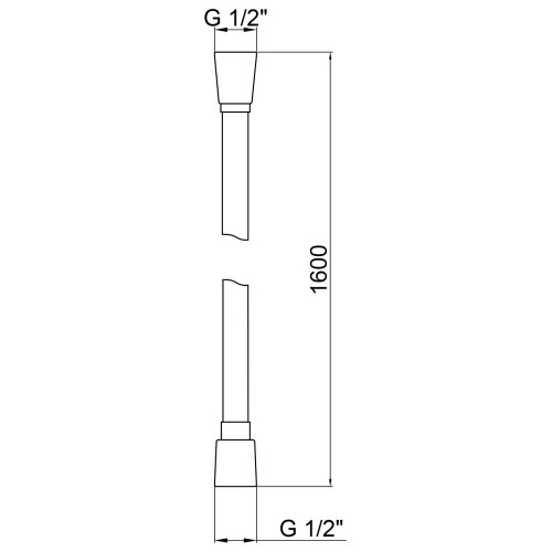 Шланг для ручного душа Qtap Hadice 1600 мм QTHADPVC160G Graphite