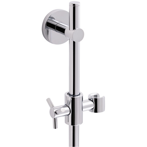 Стойка универсальная Qtap Sprha 700 мм округлая с полочкой QT003 Chrome