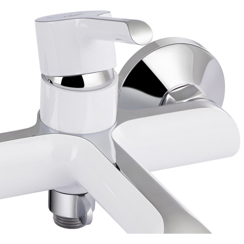 Змішувач для ванни Qtap Grand (з душовим гарнітуром) QTGRAWCR006 Chrome/White